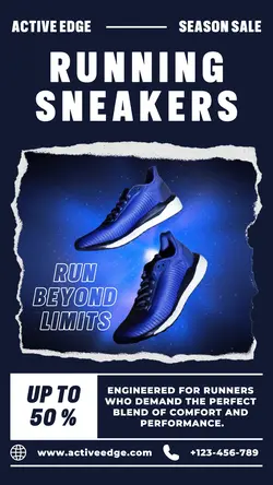 Fashion Running Sneakers Promotion TikTok Post