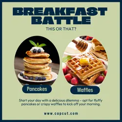 This or that breakfast menu choice instagram post
