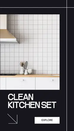 Furniture Kitchen Set Instagram Story Black Minimalist