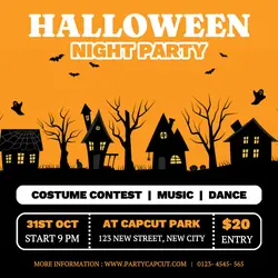 Halloween Night Party Instagram Post