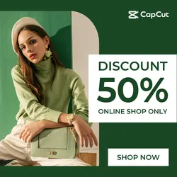 E-commerce Hero Images Fashion Women Knitted Sweater Instagram Post
