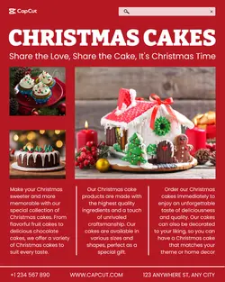 Christmas Cakes Product Display Instagram Portrait