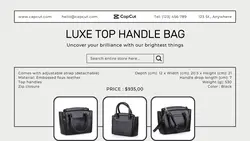 Fashion Industry Bag Display Product Twitter Post