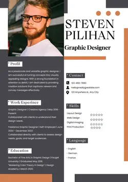Business Graphic Designer Resume Minimalist