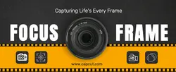 E-commerce Electronics Camera Detail Page Black and Yellow