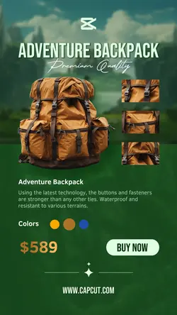 Adventure Backpack Promotion Sale Instagram Story