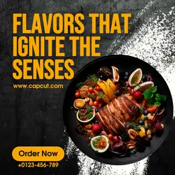 Food and Beverage - Black Theme Instagram Post