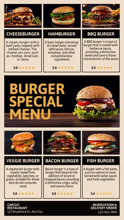Burger Special Menu Template Instagram Story