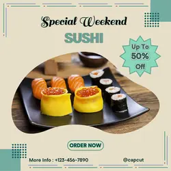 Food Sushi Sale Promotion Instagram Post