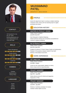 Business graphic Designer Resume Modern 