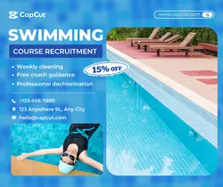 Sports and Fitness swim Course Recruitment simple