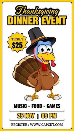 Thanksgiving Dinner Event Instagram Story