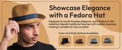 E-commerce Detail Page Fashion Fedora Hat