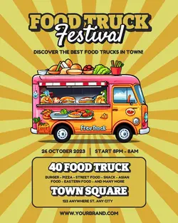Food Truck Festival Promotion Social Media Post