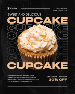 Sweet & Delicious Cupcake Instagram Post Portrait