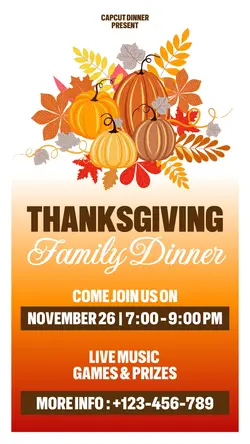 Thanksgiving Family Dinner Instagram Story