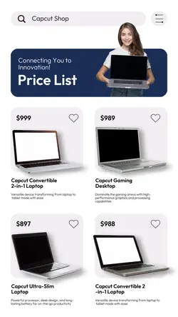 Electronic Pricelist Instagram Story