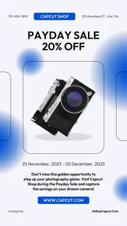 Electronics Camera Sale Instagram Story