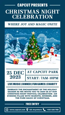 Christmas Night Celebration Promotion TikTok Post