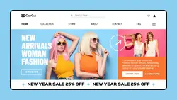 Woman Fashion New Year Sale Promotion Website