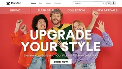 Red Minimalist Fashion Store Promotion Website