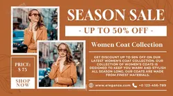 Fashion Women Coat Sale Promotion Facebook Ads
