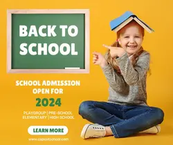 Education School Admission Product Display