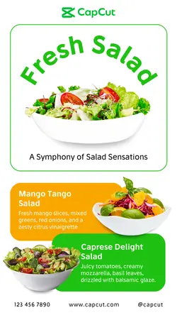 3 Multi-Product Image Salad Food Product Display