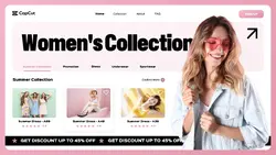 Pink Modern UI Women's Fashion Promotion Website