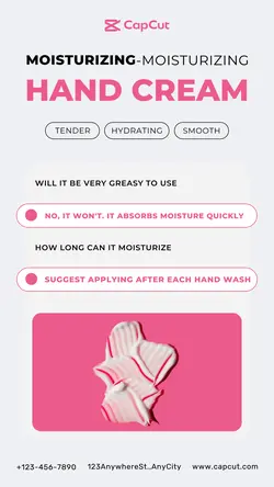 Beauty Hand cream Effect display Minimalist