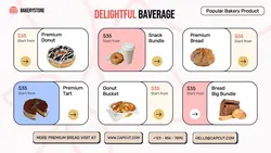 Food & Baverage Bakery Product Menu Display