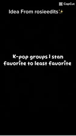Kpop groups I stan