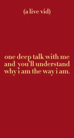 one talk.