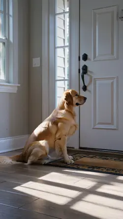 dog at door