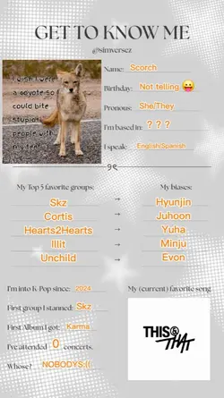 Get to know me!!!