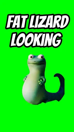 Fat lizard looking