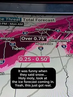 Ice storm forecast 