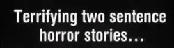 two sentence horror