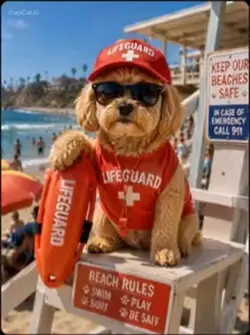 Doggy lifeguard duty