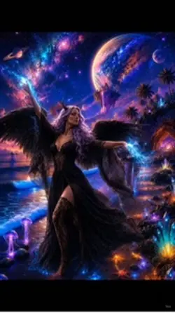 Angel in rainbow tea