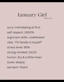 January aesthetic