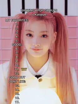 ranking kpop groups!