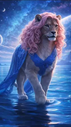 Blue Space Lioness