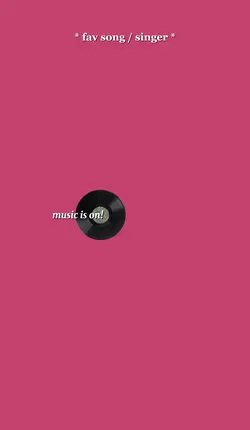 music is on 💿.