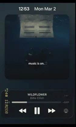 music is on.🎵