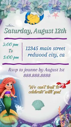 Birthday invitations