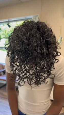 Curly hairstyle