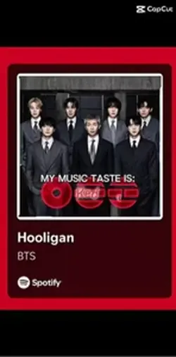 My music playlist is