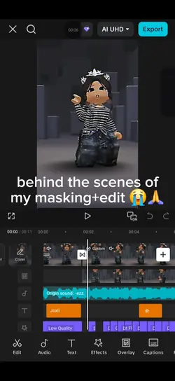 Behind the edit/mask