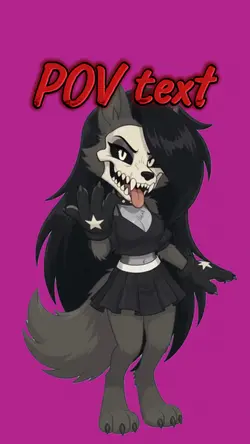 Skull wolfgirl dance